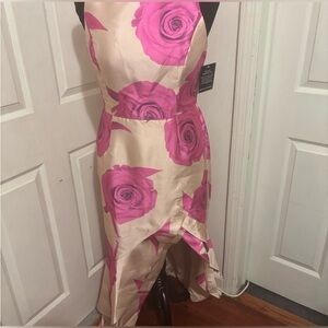 Boston Proper Pink Floral Dress